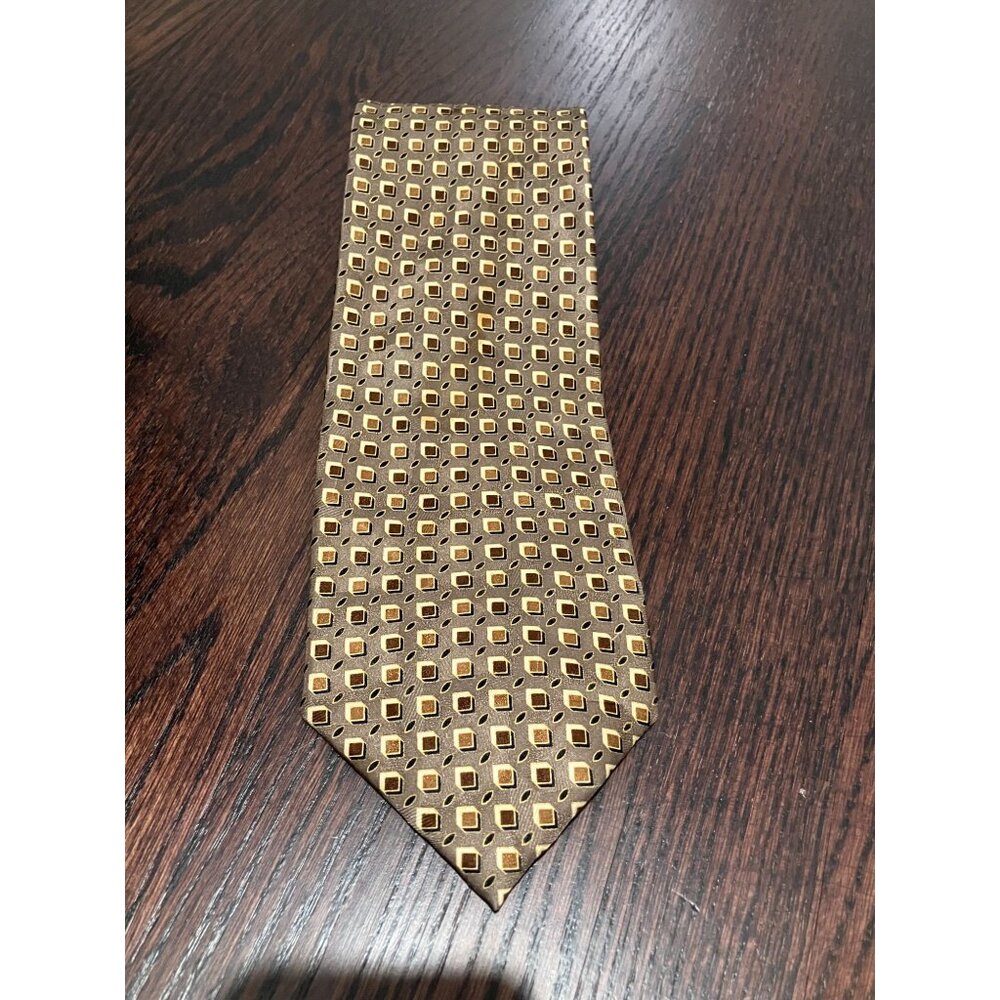 Di Maggio Men's Patterned Necktie, Brown Multi, One Size